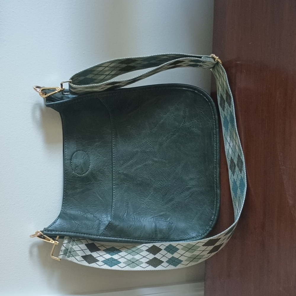 Ah-Dorned Faux Leather Crossbody w Guitar Strap
